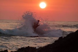 Brain Center, waves, ocean, sunset